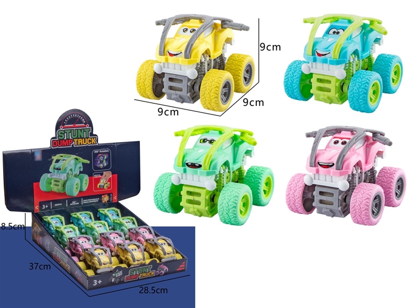 FRICTION STUNT CAR,4ASST,12PCS/DISPLAY BOX - HP1259063