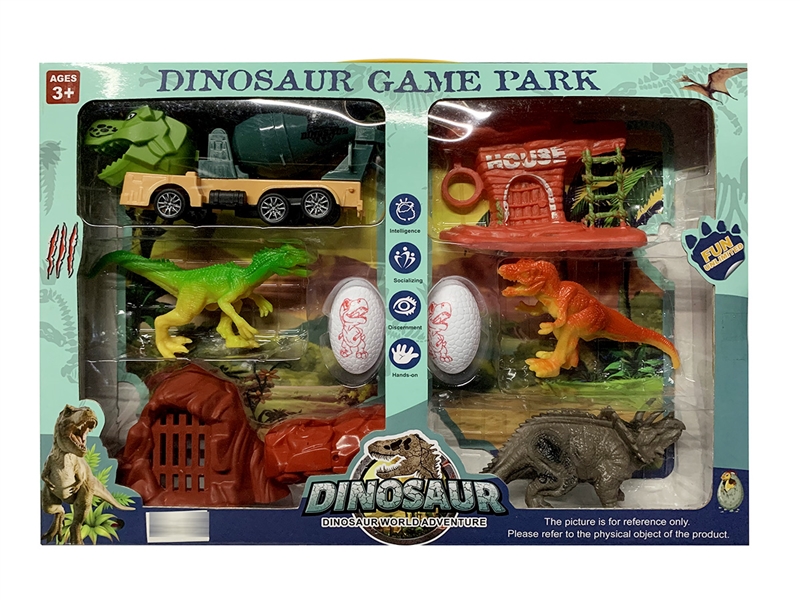 PULL BACK DINOSAUR CAR SET - HP1259376