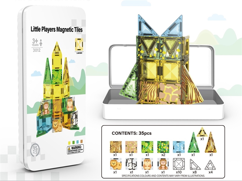 3.75CM MAGNETIC BUILDING TILES 35PCS - HP1259586
