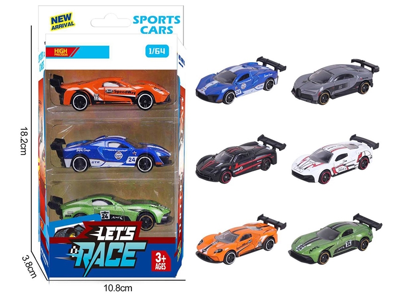 1:64 FREE WAY DIE-CAST CAR 3PCS，6ASST - HP1260219