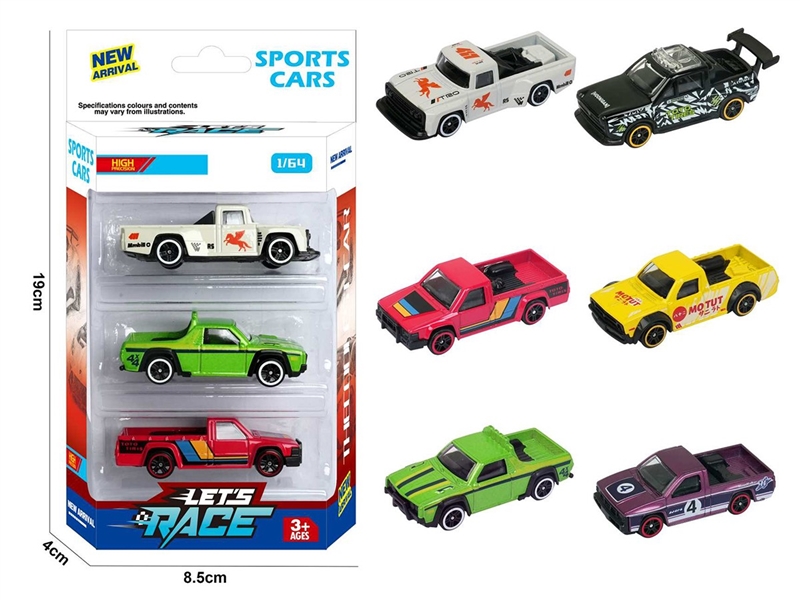 1:64 FREE WAY DIE-CAST CAR 3PCS，6ASST - HP1260229