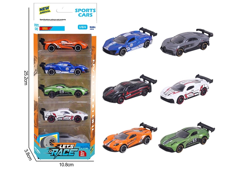 1:64 FREE WAY DIE-CAST CAR 5PCS，6ASST - HP1260250