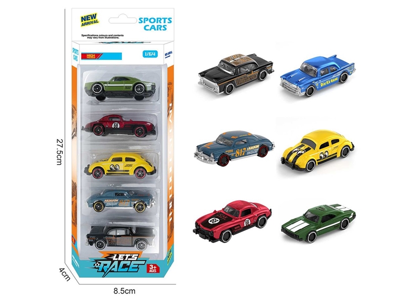 1:64 FREE WAY DIE-CAST CAR 5PCS，6ASST - HP1260254