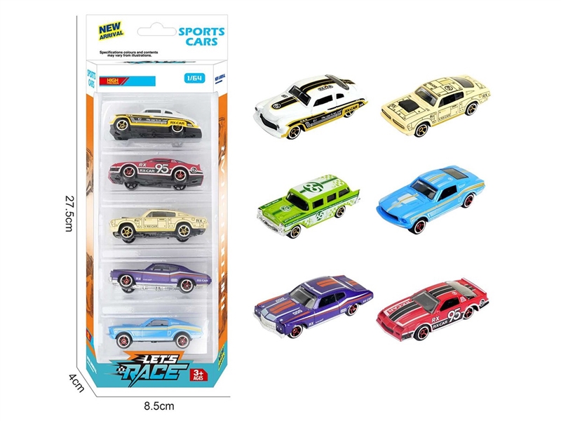 1:64 FREE WAY DIE-CAST CAR 5PCS，6ASST - HP1260263