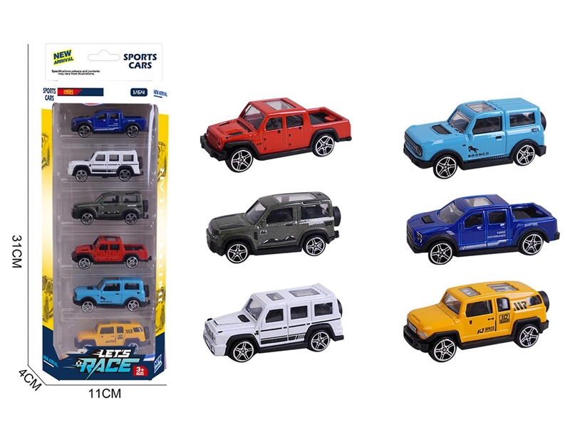 1:64 FREE WAY DIE-CAST CAR 6PCS，6ASST - HP1260278