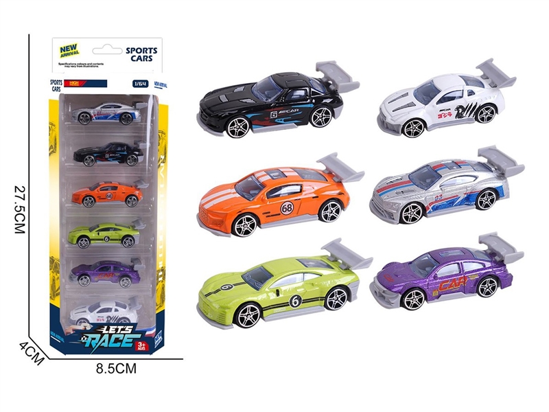 1:64 FREE WAY DIE-CAST CAR 6PCS，6ASST - HP1260279