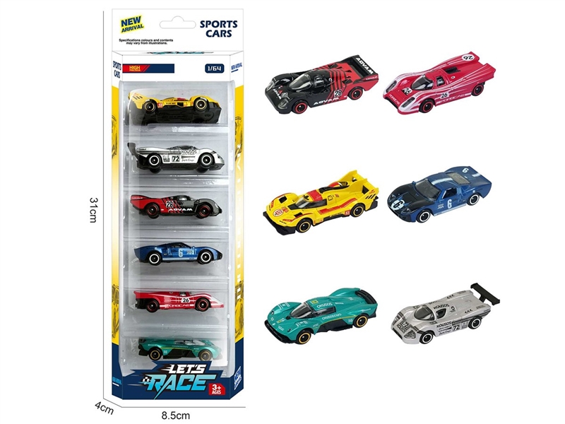 1:64 FREE WAY DIE-CAST CAR 6PCS，6ASST - HP1260290