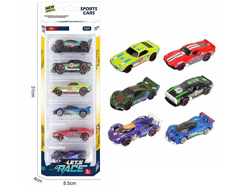 1:64 FREE WAY DIE-CAST CAR 6PCS，6ASST - HP1260295