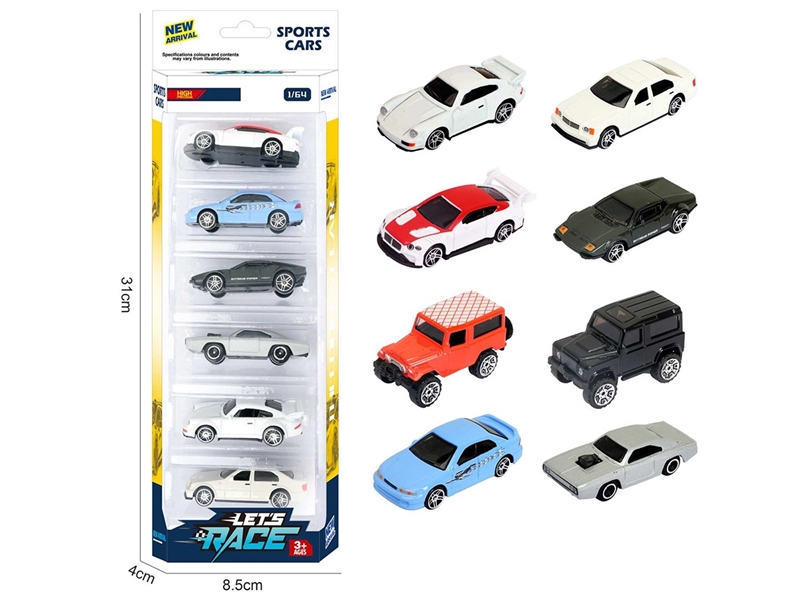 1:64 FREE WAY DIE-CAST CAR 6PCS，6ASST - HP1260297
