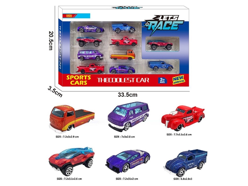 1:64 FREE WAY DIE-CAST CAR 10PCS，6ASST - HP1260302