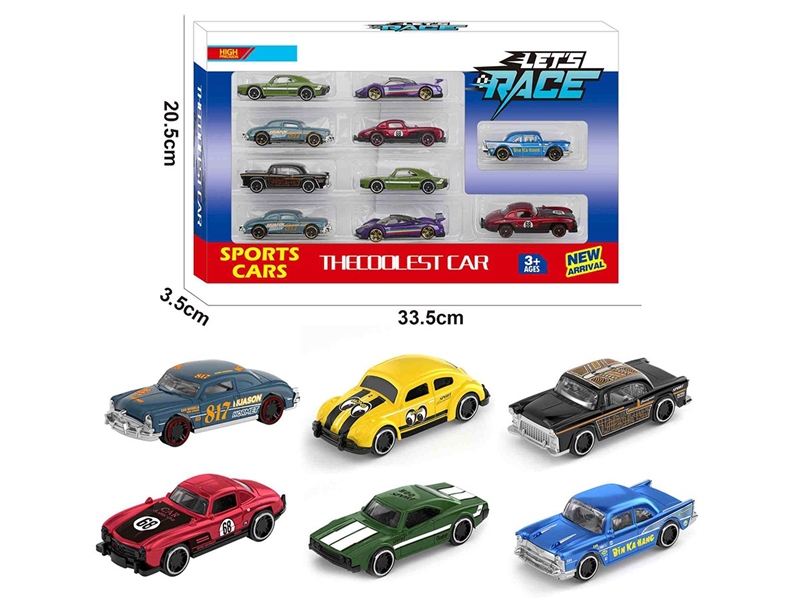 1:64 FREE WAY DIE-CAST CAR 10PCS，6ASST - HP1260316