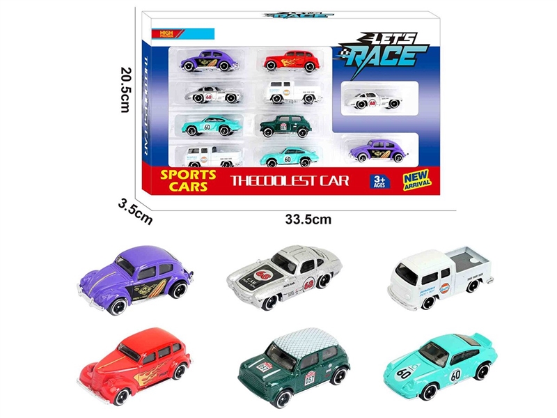 1:64 FREE WAY DIE-CAST CAR 10PCS，6ASST - HP1260324