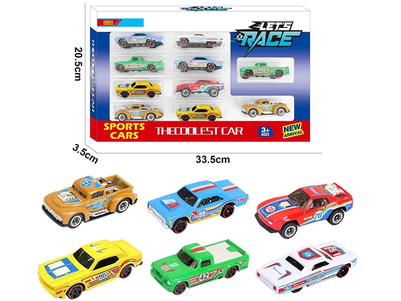 1:64 FREE WAY DIE-CAST CAR 10PCS，6ASST - HP1260327