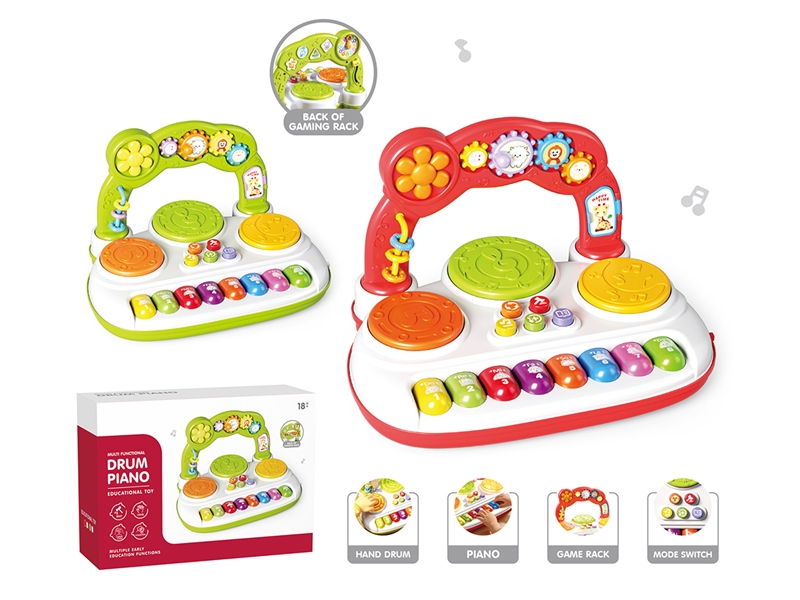 BABY DRUM PIANO W/MUSIC & LIGHT,2COLOURS - HP1260338