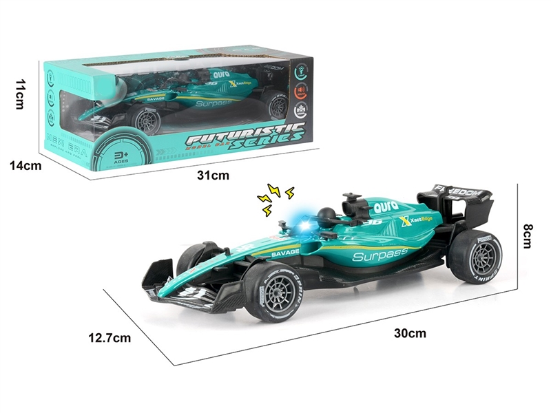 1：18 FRICTION FORMULA CAR，W/LIGHT & SOUND (INCLUDED BATTERY) - HP1260931