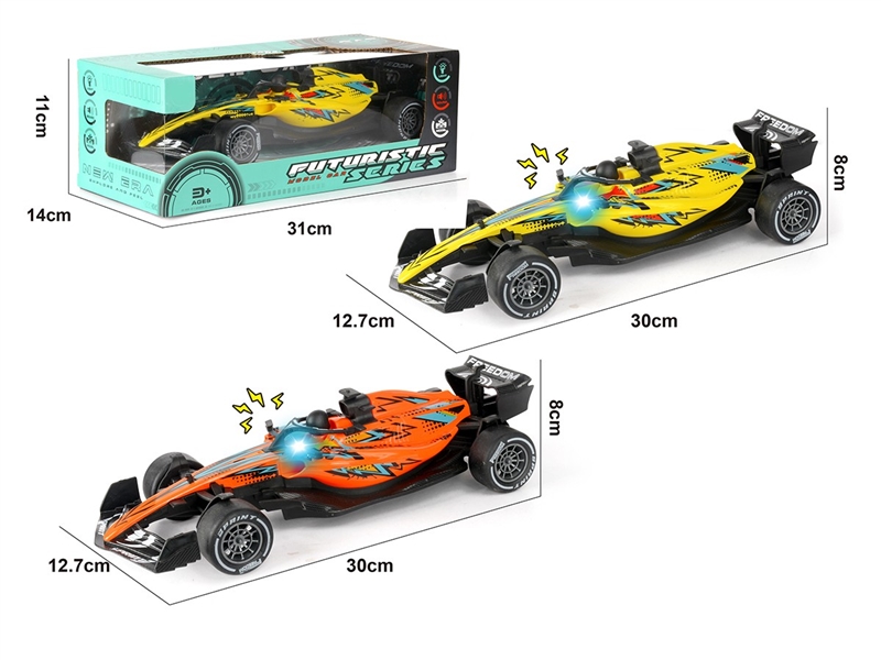 1：18 FRICTION FORMULA CAR，W/LIGHT & SOUND (INCLUDED BATTERY, 2COLORS) - HP1260933