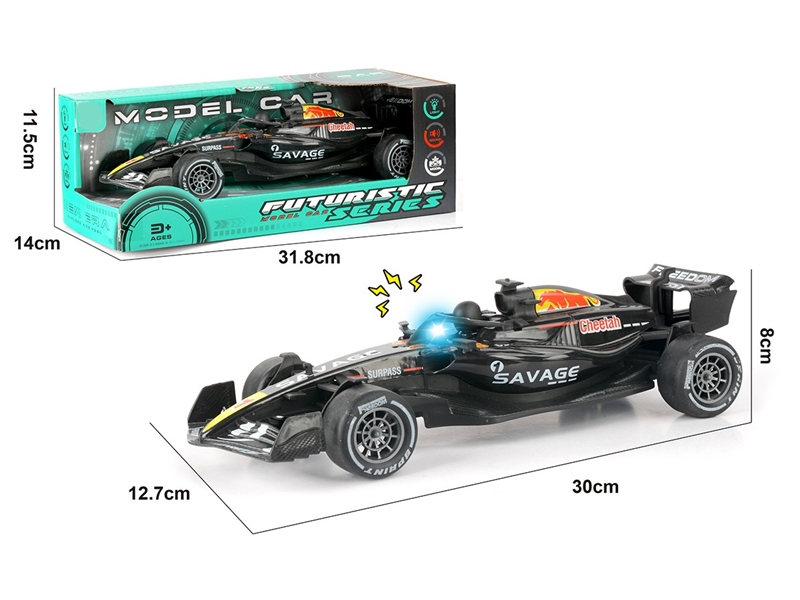 1：18 FRICTION FORMULA CAR，W/LIGHT & SOUND (INCLUDED BATTERY) - HP1260938