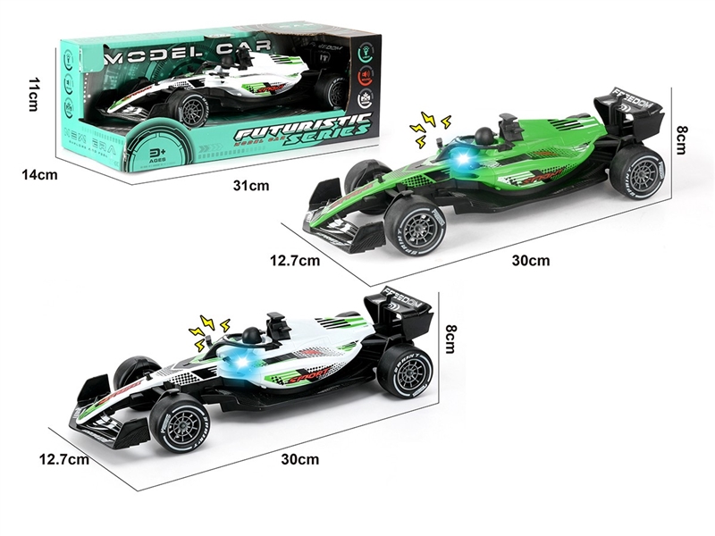 1：18 FRICTION FORMULA CAR，W/LIGHT & SOUND (INCLUDED BATTERY, 2COLORS) - HP1260940