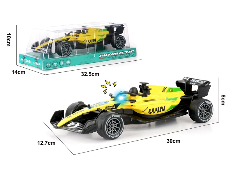 1：18 FRICTION FORMULA CAR，W/LIGHT & SOUND (INCLUDED BATTERY) - HP1260942