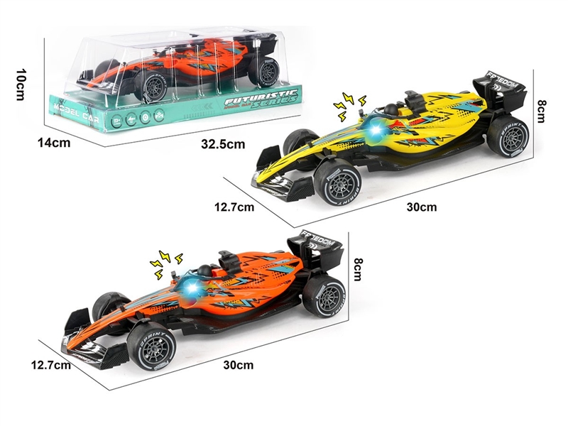 1：18 FRICTION FORMULA CAR，W/LIGHT & SOUND (INCLUDED BATTERY, 2COLORS) - HP1260945