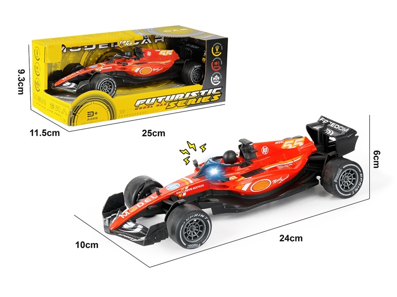 1：20 FRICTION FORMULA CAR，W/LIGHT & SOUND (INCLUDED BATTERY) - HP1261043