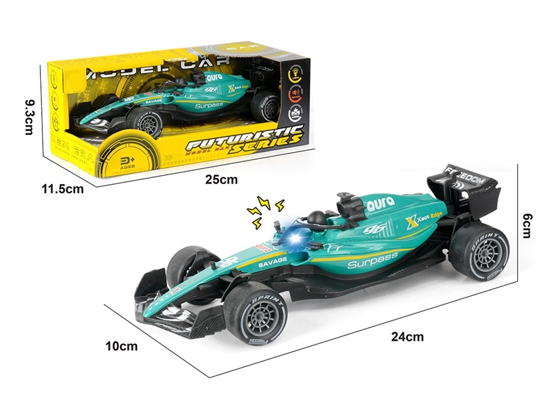 1：20 FRICTION FORMULA CAR，W/LIGHT & SOUND (INCLUDED BATTERY) - HP1261045