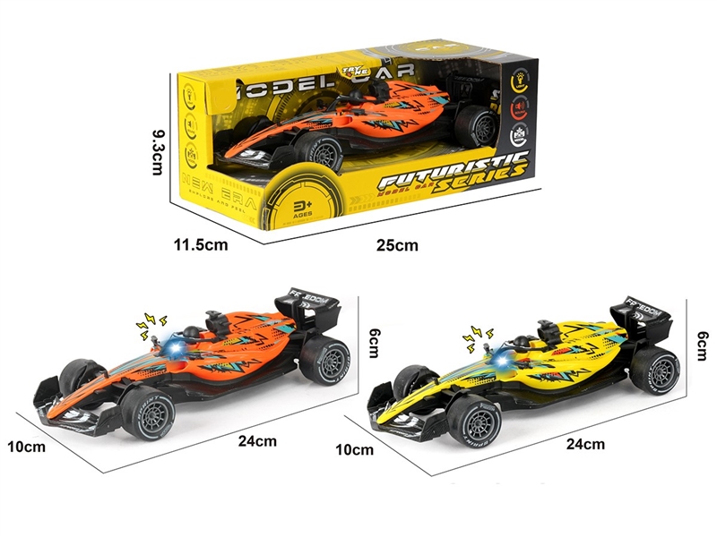 1：20 FRICTION FORMULA CAR，W/LIGHT & SOUND (INCLUDED BATTERY, 2COLORS) - HP1261047