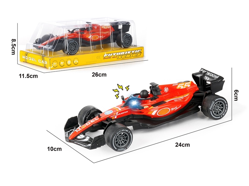1：20 FRICTION FORMULA CAR，W/LIGHT & SOUND (INCLUDED BATTERY) - HP1261049