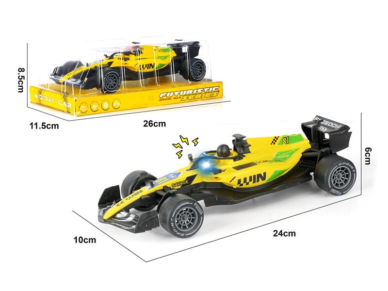 1：20 FRICTION FORMULA CAR，W/LIGHT & SOUND (INCLUDED BATTERY) - HP1261050