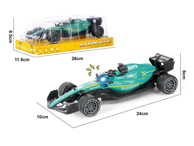 1：20 FRICTION FORMULA CAR，W/LIGHT & SOUND (INCLUDED BATTERY) - HP1261051