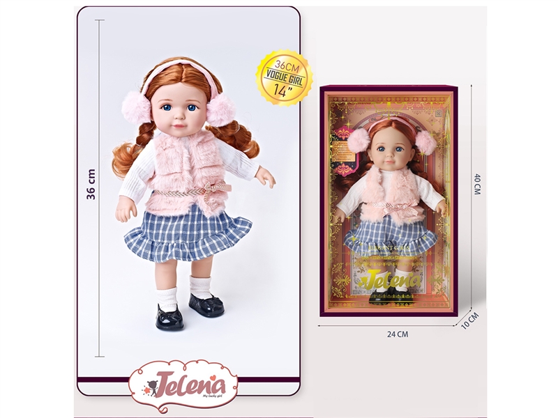 36CM COTTON BODY DOLL W/3D EYES - HP1261085