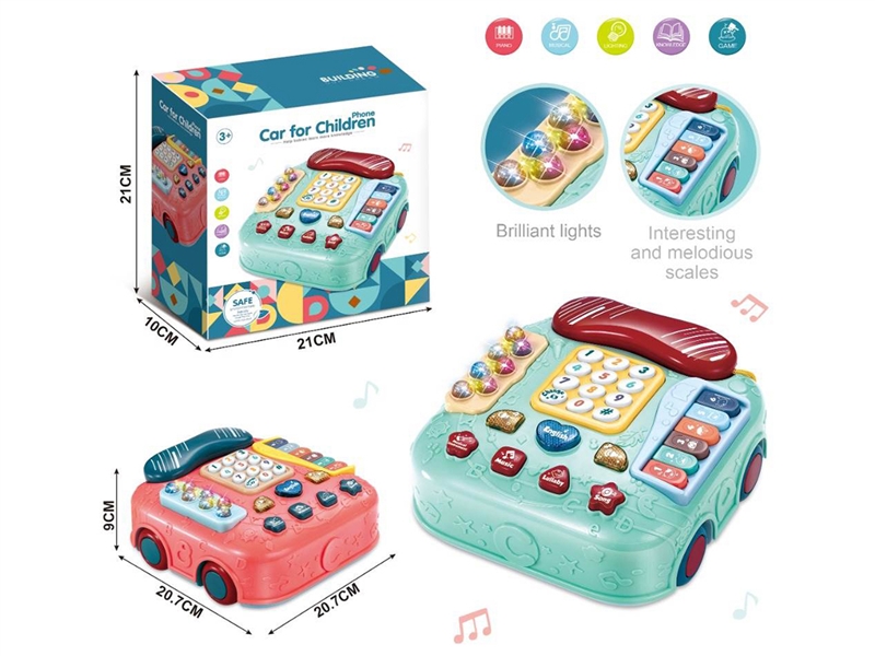 CHILDRENS PHONE CAR W/LIGHT & MUSIC,2COLOURS - HP1261166