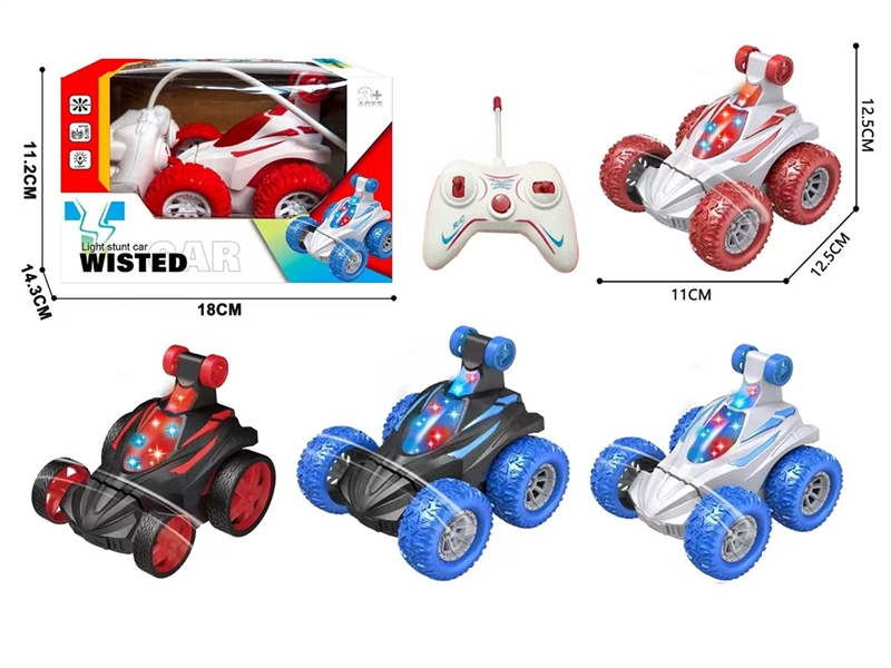 R/C STUNT CAR W/LIGHT & 360°R0TATE(NOT INCLUDED BATTERY）,4 COLOURS - HP1261379