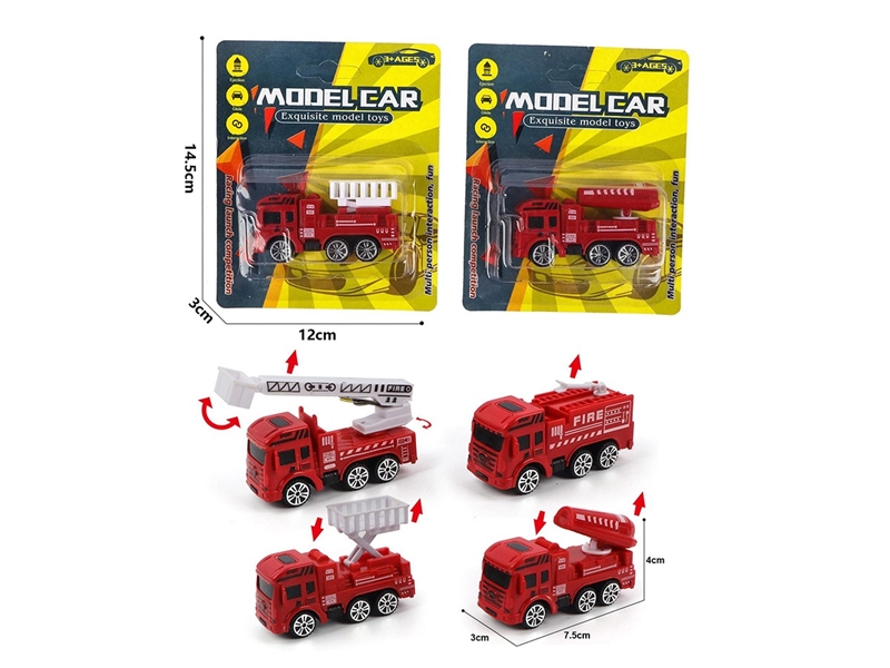 1:64 FREE WAY FIRE TRUCK CAR 4ASST - HP1261545
