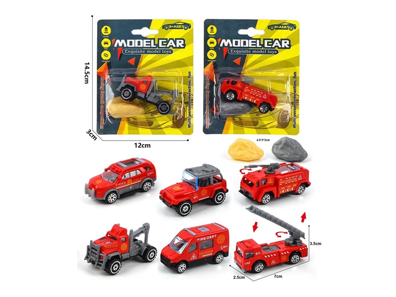 1:64 FREE WAY FIRE TRUCK CAR 6ASST - HP1261548