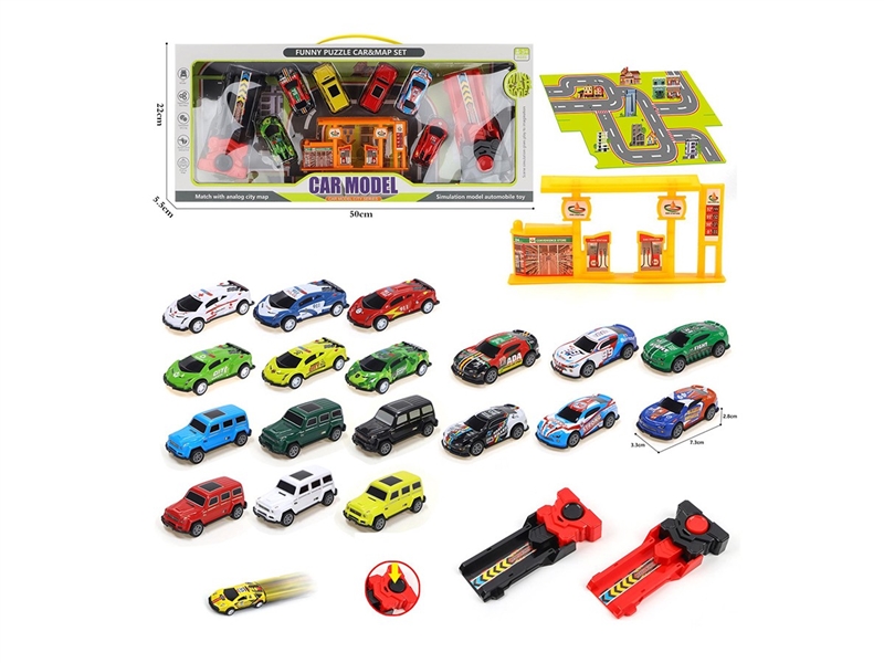 1:56 PULL BACK DIE-CAST CAR W/2 CATAPULT - HP1261555