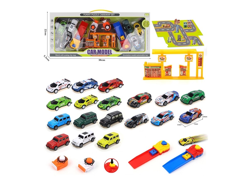 1:56 PULL BACK DIE-CAST CAR W/4 CATAPULT - HP1261562