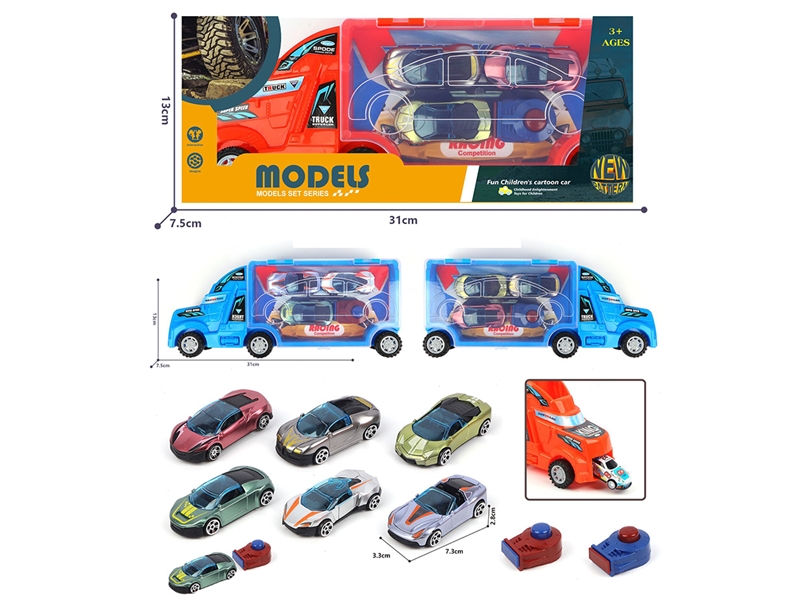 1:64 FREE WAY GIFT WARE CAR 6PCS W/2 CATAPULT & FREE WAY STORAGE BOX - HP1261572