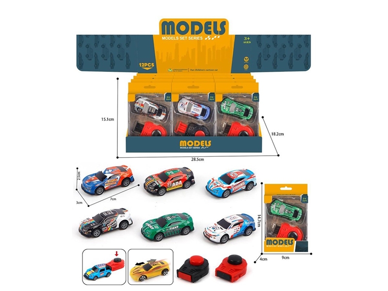 1:64 PULL BACK DIE-CAST CAR W/CATAPULT 12PCS/DISPLAY BOX - HP1261596