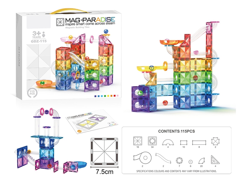 MAGNETIC BUILDING TILES 115PCS - HP1261673