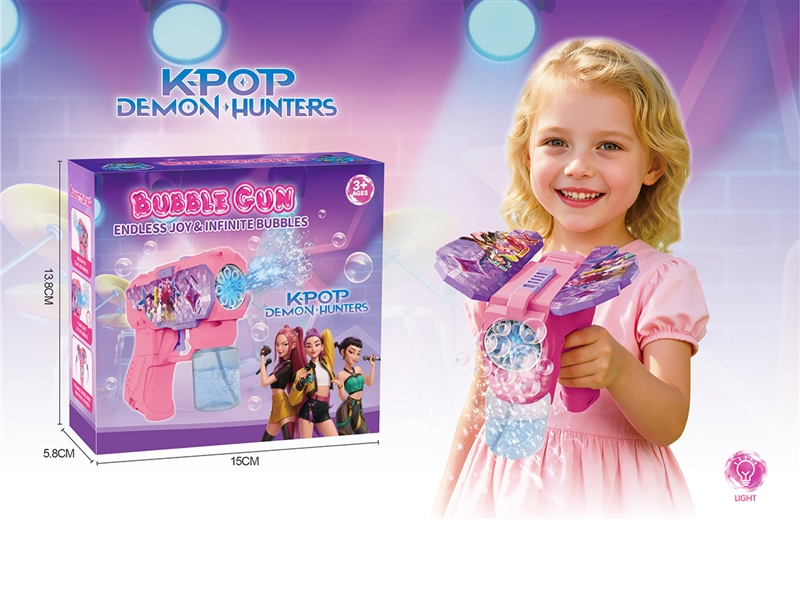 BUBBLE GUN W/LIGHT(NOT INCLUDED BATTERY) - HP1261783