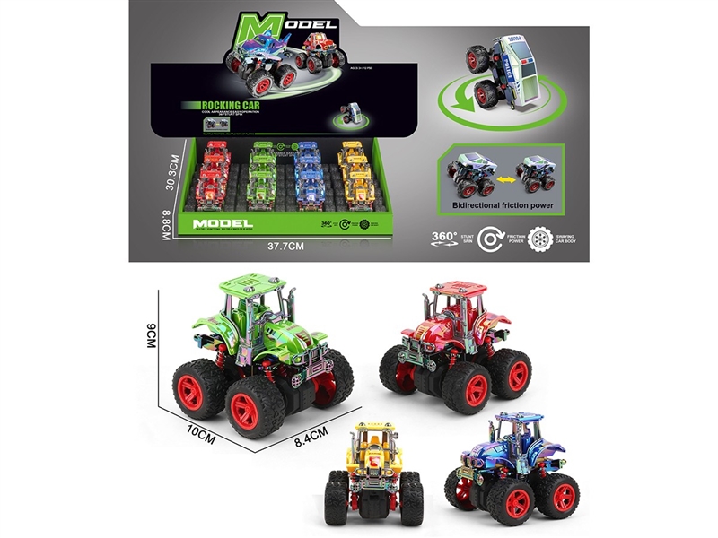 FRICTION STUNT FARM TRUCK 4COLORS 12PCS/DISPLAY BOX - HP1261797