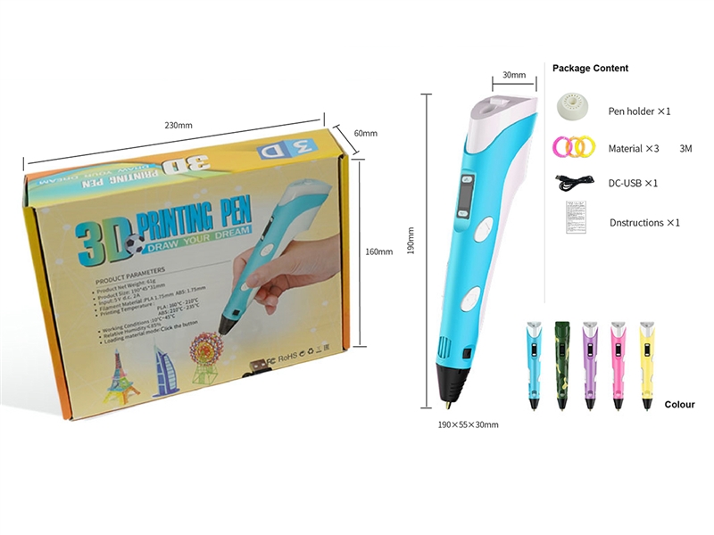 3D PRINTING PEN SET,5COLOURS - HP1262628