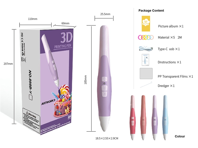 3D PRINTING PEN SET,4COLOURS - HP1262631