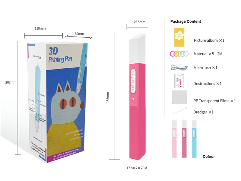 3D PRINTING PEN SET,3COLOURS - HP1262632