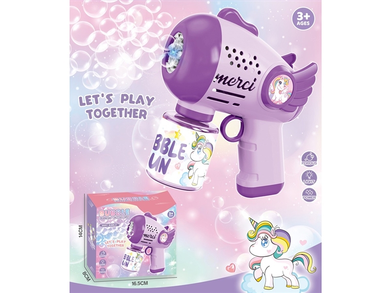B/O BUBBLE GUN W/LIGHT,70ML - HP1263303