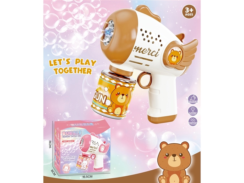B/O BUBBLE GUN W/LIGHT,70ML - HP1263305