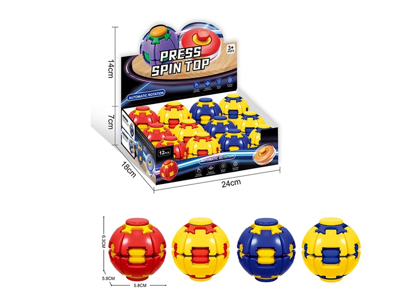 FINGER SPINNER 12PCS/DISLPAY BOX,4COLORS - HP1263565