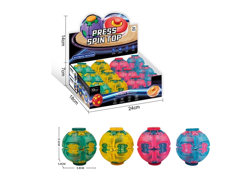 FINGER SPINNER 12PCS/DISLPAY BOX,4COLORS - HP1263566