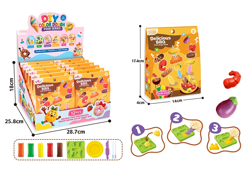 PLAY DOUGH SET,12PCS/DISPLAY BOX - HP1263785